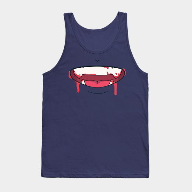 Bloody Ketchup Fangs Tank Top by PabloooDuarte